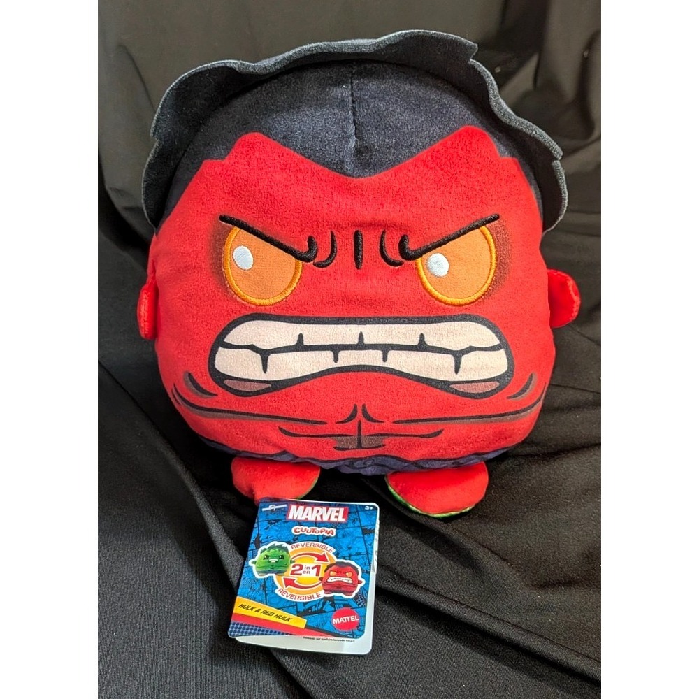 Marvel Cuutopia Reversible Plush Hulk and Red Hulk, Reversible  2 in 1 NWT